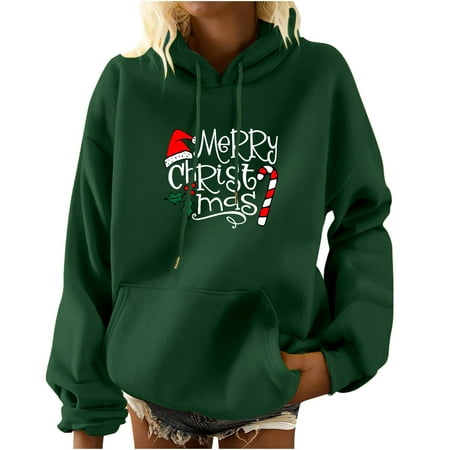 Women s Christmas Print Long Sleeve Pocket Casual Hooded Sweatshirts Pullover Shirt Blouse bustier tops for women white collared shirt women Green L
Women s Christmas Print Long Sleeve Pocket Casual Hooded Sweatshirts Pullover Shirt Blouse bustier tops for women white collared shirt women Green L
