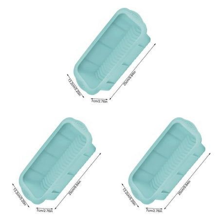 3pcs Silicone Loaf Pan Rectangular French Toast Tray Non-stick Cake Bread Mold Reusable Baking Mould Blue
3pcs Silicone Loaf Pan Rectangular French Toast Tray Non-stick Cake Bread Mold Reusable Baking Mould Blue