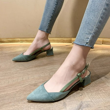 Homadles Womens Sandals- Chunky Heel Buckle Pointed-toe Solid Color on Clearance Sandals Green Size 7.5
Homadles Womens Sandals- Chunky Heel Buckle Pointed-toe Solid Color on Clearance Sandals Green Size 7.5