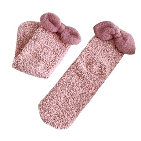 Women Sweet Solid Fuzzy Sleep Socks Cute Candy Color Bowknot Winter Thicken Fluffy Coral Velvet Hosiery Foot Warmer
Women Sweet Solid Fuzzy Sleep Socks Cute Candy Color Bowknot Winter Thicken Fluffy Coral Velvet Hosiery Foot Warmer