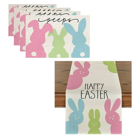 Easter Bunny Table Runner Easter Table Series Easter Motif Table Decoration