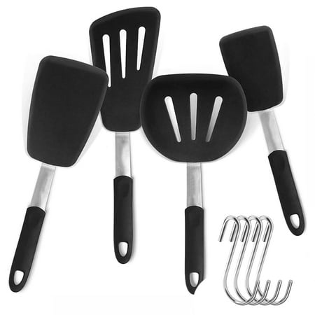 Silicone Flexible Spatula Heat Resistant 4 Pack BPA Free Non Toxic Spatulas Set 600 Degree Large Non-Stick Rubber Turner Heavy Duty Kitchen Utensils for Cooking Flipping Fish Pancake Eggs
Silicone Flexible Spatula Heat Resistant 4 Pack BPA Free Non Toxic Spatulas Set 600 Degree Large Non-Stick Rubber Turner Heavy Duty Kitchen Utensils for Cooking Flipping Fish Pancake Eggs