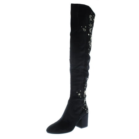 ASH Womens Eros Velvet Embroidered Over-The-Knee Boots