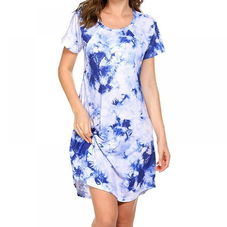 Women s Tie-dyed Nursing Nightgown Maternity Dress Short Sleeve Breastfeeding Gown
Women s Tie-dyed Nursing Nightgown Maternity Dress Short Sleeve Breastfeeding Gown