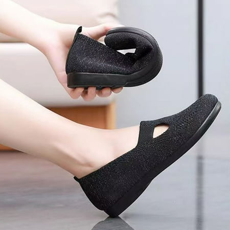 Yesbay 1 Pair Walking Shoes Hollow Out Anti-skid Slip on Flat-heeled Round Toe Walking Low-top Flat Mesh Cloth Shoes
Yesbay 1 Pair Walking Shoes Hollow Out Anti-skid Slip on Flat-heeled Round Toe Walking Low-top Flat Mesh Cloth Shoes