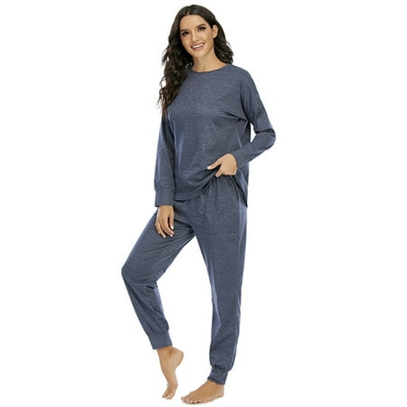 Womens Leopard Pajamas Set Long Sleeve Sleepshirts Round Neck Top with Drawstring Pajamas Pant Pjs Sets Soft Pleated Two Pieces Loungewear with Pockets Sleepwear S-XXL Blue
Womens Leopard Pajamas Set Long Sleeve Sleepshirts Round Neck Top with Drawstring Pajamas Pant Pjs Sets Soft Pleated Two Pieces Loungewear with Pockets Sleepwear S-XXL Blue