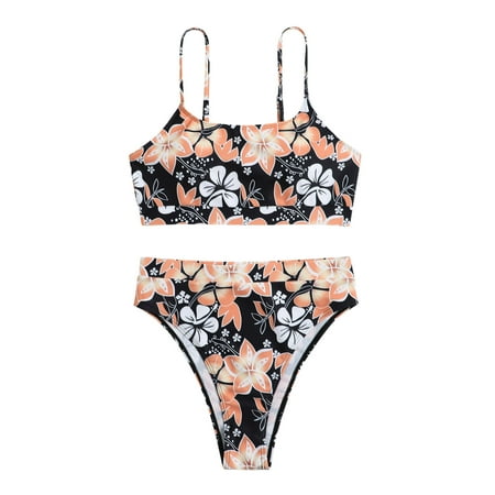 Odeerbi Athletic Swimsuits for Women High Waisted Tankini Swimsuits Fashion Erogenous Sport Solid Printed Swimwear Bikini Split Swimsuit Black
Odeerbi Athletic Swimsuits for Women High Waisted Tankini Swimsuits Fashion Erogenous Sport Solid Printed Swimwear Bikini Split Swimsuit Black