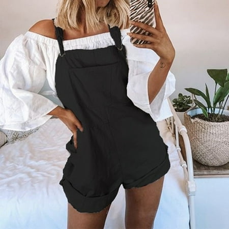 Dasayo Black Womens Rompers for Summer Women Casual Solid Color Botton Pokets Jumpsuit Pants Shorts Rompers Overalls
Dasayo Black Womens Rompers for Summer Women Casual Solid Color Botton Pokets Jumpsuit Pants Shorts Rompers Overalls