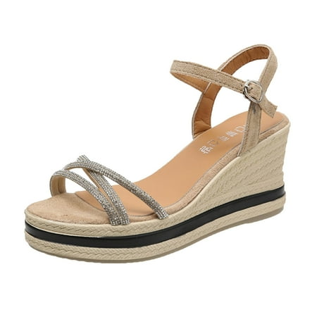 Fashion Summer Women Sandals Wedge High Heel Platform Rhinestone Cross Strap Casual
Fashion Summer Women Sandals Wedge High Heel Platform Rhinestone Cross Strap Casual