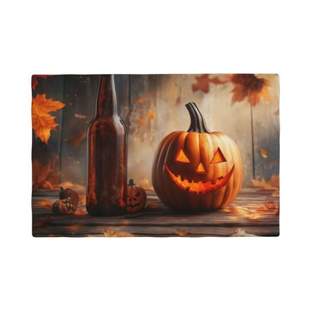 Table Placemats Set of 6 - Halloween Pumpkin Beer 12x18 In Faux Linen Double Heat Resistant Place Mats Cloth Indoor/Outdoor Placemats Washable Table Mats for Dining Kitchen Party
Table Placemats Set of 6 - Halloween Pumpkin Beer 12x18 In Faux Linen Double Heat Resistant Place Mats Cloth Indoor/Outdoor Placemats Washable Table Mats for Dining Kitchen Party