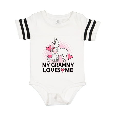 Inktastic Grammy Loves Me Llama Gift Baby Girl Bodysuit