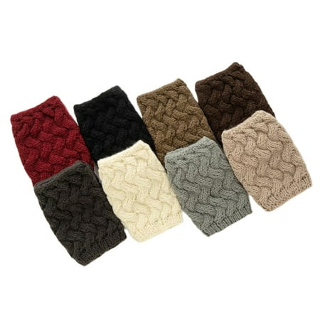 Taluosi Short Thickened Bamboo Woven Flower Pattern Christmas Boot Leg Warmers Socks