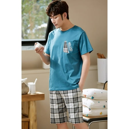 QWZNDZGR Summer New Cartoon Mens Pajamas Casual Short Tops Lattice Short Pants Sets Pyjamas Stripe Men Sleepwear Pijamas Homewear Fashion
QWZNDZGR Summer New Cartoon Mens Pajamas Casual Short Tops Lattice Short Pants Sets Pyjamas Stripe Men Sleepwear Pijamas Homewear Fashion