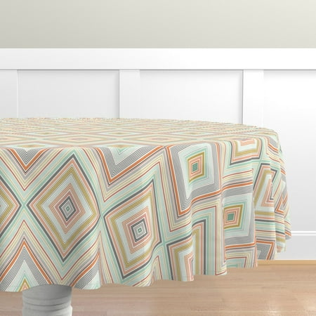 Cotton Sateen Tablecloth 90 Round - Diamond Diamonds Geometric Coral Mint Pastel Southwestern Boho Modern Desert Mustard Print Custom Table Linens by Spoonflower
Cotton Sateen Tablecloth 90 Round - Diamond Diamonds Geometric Coral Mint Pastel Southwestern Boho Modern Desert Mustard Print Custom Table Linens by Spoonflower