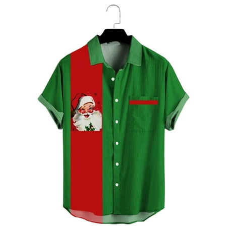 Men s Christmas Short Sleeve Hawaiian Shirt with Chest Pocket Casual Christmas Santa Print Shirts for Boys
Men s Christmas Short Sleeve Hawaiian Shirt with Chest Pocket Casual Christmas Santa Print Shirts for Boys