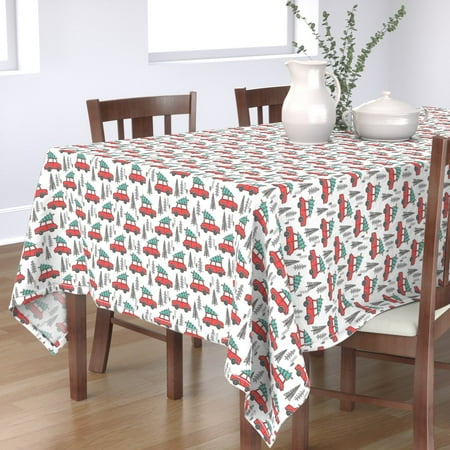 Cotton Sateen Tablecloth 90 Square - Holiday Christmas Tree Car Woodland Fall White Trees Xmas Whimsical Winter Print Custom Table Linens by Spoonflower
Cotton Sateen Tablecloth 90 Square - Holiday Christmas Tree Car Woodland Fall White Trees Xmas Whimsical Winter Print Custom Table Linens by Spoonflower