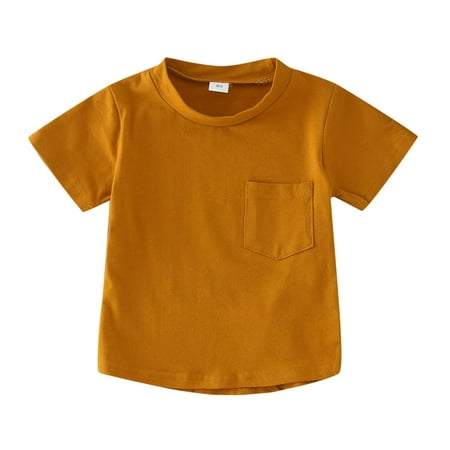 EnJoCho Child Summer Blouse 6M to 4 Years Toddler Boys Girls Short Sleeve Solid T Shirt Soft Round Neck Tops With Pockets
EnJoCho Child Summer Blouse 6M to 4 Years Toddler Boys Girls Short Sleeve Solid T Shirt Soft Round Neck Tops With Pockets