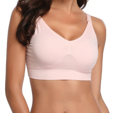 SOOMLON Nursing Sports Bras for Breastfeeding Pregnant Front Buckle Suckle Seamless Bra Breathable Bra Cute Bras Sports Bra Pink XL
SOOMLON Nursing Sports Bras for Breastfeeding Pregnant Front Buckle Suckle Seamless Bra Breathable Bra Cute Bras Sports Bra Pink XL