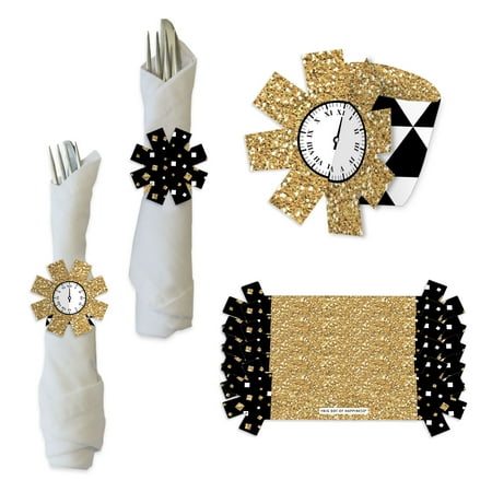 Big Dot of Happiness New Year’s Eve - Gold - New Years Eve Party Paper Napkin Holder - Napkin Rings - Set of 24
Big Dot of Happiness New Year’s Eve - Gold - New Years Eve Party Paper Napkin Holder - Napkin Rings - Set of 24