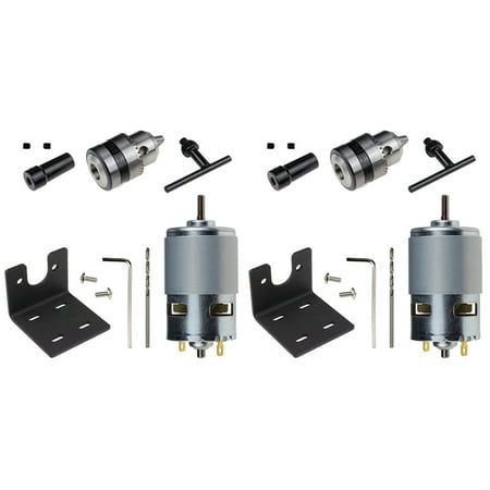 2X 775 Motor 10000Rpm DC 12V Lathe 775 Motor with Mini Hand Drill Chuck and Milling Machine Mounting Bracket
2X 775 Motor 10000Rpm DC 12V Lathe 775 Motor with Mini Hand Drill Chuck and Milling Machine Mounting Bracket