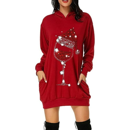 Women Pajamas Christmas Printed Hoodie Mid-length Fall Pocket Long Sleeve Hooded Sweatshirt
Women Pajamas Christmas Printed Hoodie Mid-length Fall Pocket Long Sleeve Hooded Sweatshirt