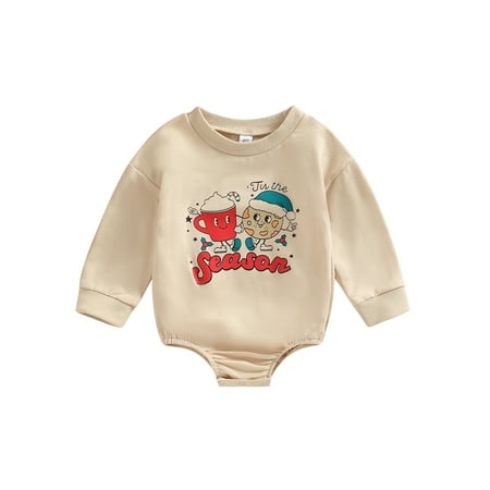 Canrulo Newborn Baby Girl Boy Christmas Romper Long Sleeve Letters Print Jumpsuit Bodysuit Fall Winter Outfits Khaki 0-3 Months
Canrulo Newborn Baby Girl Boy Christmas Romper Long Sleeve Letters Print Jumpsuit Bodysuit Fall Winter Outfits Khaki 0-3 Months