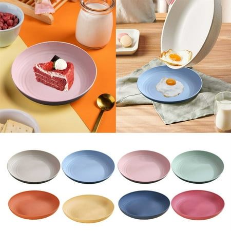 Outdoor Kitchen Gadgets 9 Inch Deep Plastic Plates 8 Pieces And Reusable Dinner Plates