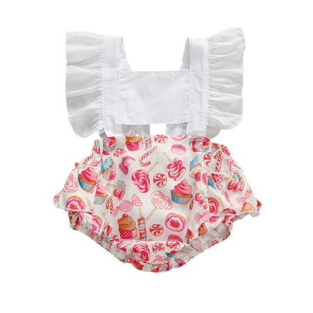 Canrulo Newborn Baby Girls Summer Cute Romper Candy Lemon Print Ruffles Sleeve Backless Jumpsuits Pink 12-18 Months
Canrulo Newborn Baby Girls Summer Cute Romper Candy Lemon Print Ruffles Sleeve Backless Jumpsuits Pink 12-18 Months