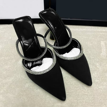 Cathalem European And American Foreign Trade Fashion High Heel Thin Heel Rhinestone Sandals Heel Boots for Women High Black 8
Cathalem European And American Foreign Trade Fashion High Heel Thin Heel Rhinestone Sandals Heel Boots for Women High Black 8