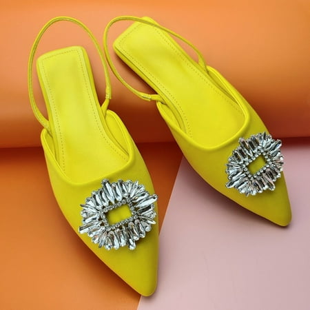 Jyeity Ballet Slippers For Girls Comfy Women Slippers 7-8 Flat Toe Solided Fashion Sandals Yellow Spring Summer
Jyeity Ballet Slippers For Girls Comfy Women Slippers 7-8 Flat Toe Solided Fashion Sandals Yellow Spring Summer