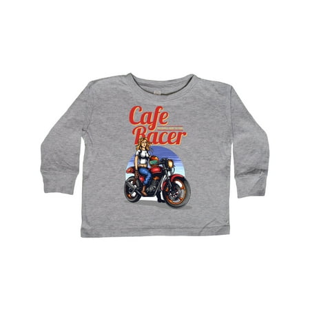 Inktastic Cafe Woman Racer Gift Toddler Toddler Girl Long Sleeve T-Shirt