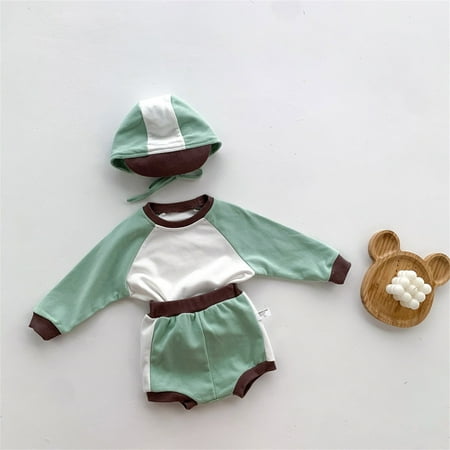Hunpta Infant Newborn Baby Boys Girls Long Sleeve Patchwork Sweatshirt Blouse Tops Sport Shorts Pants With Hat Outfit Set Clothes 3PCS Casual Joggers
Hunpta Infant Newborn Baby Boys Girls Long Sleeve Patchwork Sweatshirt Blouse Tops Sport Shorts Pants With Hat Outfit Set Clothes 3PCS Casual Joggers