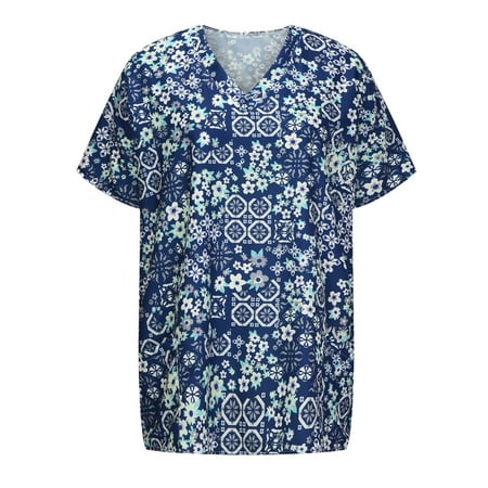 purcolt Plus Size Tops for Women Women s Loose-Fit Scrubs Top Summer Short Sleeve Animal Print T-Shirts Casual Comfort Workwear Nurse Uniform Medical Scrubs with Pockets
purcolt Plus Size Tops for Women Women s Loose-Fit Scrubs Top Summer Short Sleeve Animal Print T-Shirts Casual Comfort Workwear Nurse Uniform Medical Scrubs with Pockets