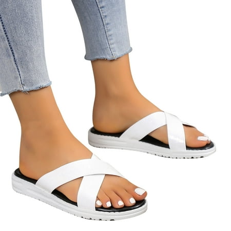 Jacenvly 2024 New Strap Sandals Wearing Summer Oversized Flat Bottomed Fishmouth Beach Slippers White Sandals for Women Clearance
Jacenvly 2024 New Strap Sandals Wearing Summer Oversized Flat Bottomed Fishmouth Beach Slippers White Sandals for Women Clearance