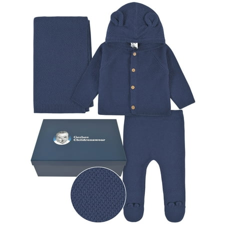 Gerber Baby Boy or Girl Unisex Ear Knit Hooded Sweater Pant & Soft Blanket Outfit Set with Gift Box 3-Piece (Newborn-3/6 Months)
Gerber Baby Boy or Girl Unisex Ear Knit Hooded Sweater Pant & Soft Blanket Outfit Set with Gift Box 3-Piece (Newborn-3/6 Months)