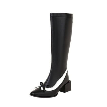 Christmas Deals!2022 Juebong Women Boots Zip Pointed Toe Boots High Heel Square Heel Winter Casual Warm Knight Boots Bow-knot
Christmas Deals!2022 Juebong Women Boots Zip Pointed Toe Boots High Heel Square Heel Winter Casual Warm Knight Boots Bow-knot