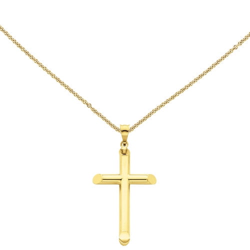 Mia Diamonds 14k Yellow Gold Polished Latin Cross Pendant