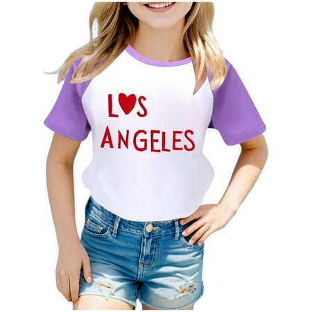 Girls Shirts Size 6 Boys and Us City Print Raglan Short Sleeve T Shirt Sweatshirts Tee D-Purple 140
Girls Shirts Size 6 Boys and Us City Print Raglan Short Sleeve T Shirt Sweatshirts Tee D-Purple 140