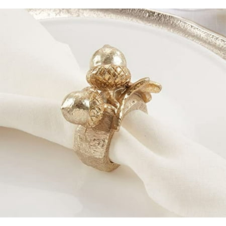 Fennco Styles Harvest Festive Acorn Napkin Rings Set of 4 - Gold Resin Napkin Holders for Thanksgiving Christmas Home Décor Dining Room Banquets Family Gatherings and Special Occasions
Fennco Styles Harvest Festive Acorn Napkin Rings Set of 4 - Gold Resin Napkin Holders for Thanksgiving Christmas Home Décor Dining Room Banquets Family Gatherings and Special Occasions