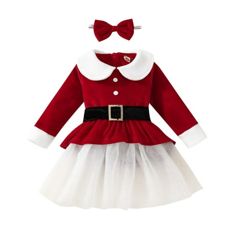 Thhvdrg Toddler Kids Girls Dresses Baby Girls Christmas Mesh Long Sleeves Princess Dress with Belt Hairband Casual Party Outfits
Thhvdrg Toddler Kids Girls Dresses Baby Girls Christmas Mesh Long Sleeves Princess Dress with Belt Hairband Casual Party Outfits