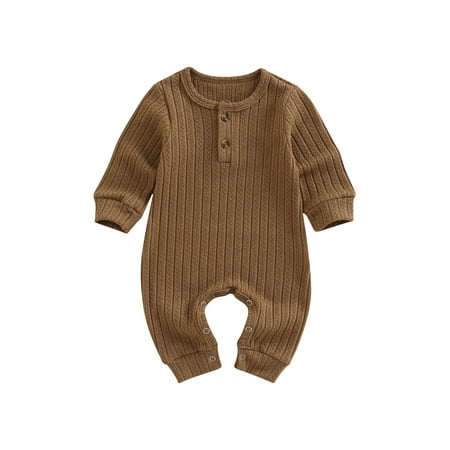 Bagilaanoe Newborn Baby Girl Boy Jumpsuit Knit Long Sleeve Bodysuit 3M 6M 12M 18M Infant Ribbed One Piece Jumpsuit 
Bagilaanoe Newborn Baby Girl Boy Jumpsuit Knit Long Sleeve Bodysuit 3M 6M 12M 18M Infant Ribbed One Piece Jumpsuit