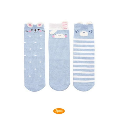 2pcs 3 Pair/set Winter Autumn Over Socks Warm Cotton Girls Design Toddler Keeping Cartoon Baby Knee Socks Boys
