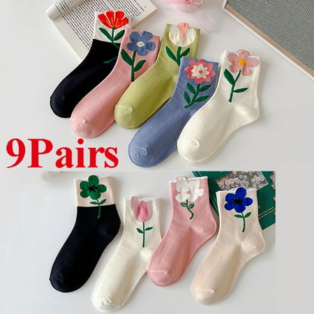 9 Pairs Japanese Korean Style Women Socks Cartoon Flower Harajuku Kawaii School Girl Stockings #10
9 Pairs Japanese Korean Style Women Socks Cartoon Flower Harajuku Kawaii School Girl Stockings #10