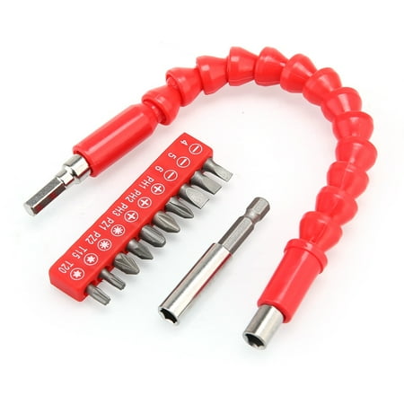 Fairnull 12Pcs 1/4inch Chuck Electric Screwdriver Drill Bit Flex Hose Extension Shaft Set
Fairnull 12Pcs 1/4inch Chuck Electric Screwdriver Drill Bit Flex Hose Extension Shaft Set