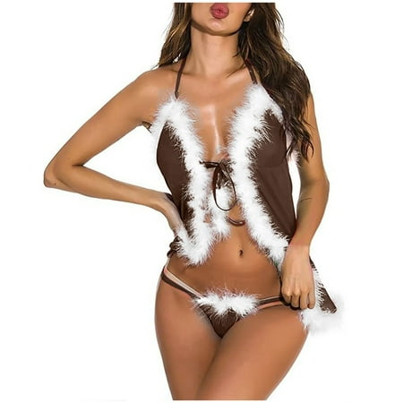 Ydkzymd Womens Bra and Panty Sets Christmas Costume Front Closure Flannel Plush Sexy Deep V Lingerie Set Multicolor XL
Ydkzymd Womens Bra and Panty Sets Christmas Costume Front Closure Flannel Plush Sexy Deep V Lingerie Set Multicolor XL