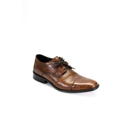 Pre-owned|Johnston & Murphy Men s Lace Up Leather Oxford Shoes Brown Size 10