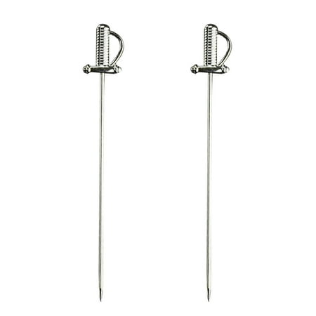 2pcs Decorative Cocktail Sticks Fruit Picks Stainless Steel Swizzle Stick Party Supplies for Hotel KTV Bar (Sword)
2pcs Decorative Cocktail Sticks Fruit Picks Stainless Steel Swizzle Stick Party Supplies for Hotel KTV Bar (Sword)