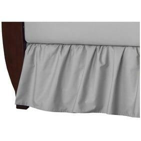 Oliver B Striped Crib Skirt Gray And White Walmart Com