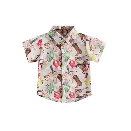 Arvbitana 6M 12M 18M 24M 3T 4T Toddler Baby Boys Shirts Summer Short Sleeve Cartoon Print Button Down Shirts
Arvbitana 6M 12M 18M 24M 3T 4T Toddler Baby Boys Shirts Summer Short Sleeve Cartoon Print Button Down Shirts