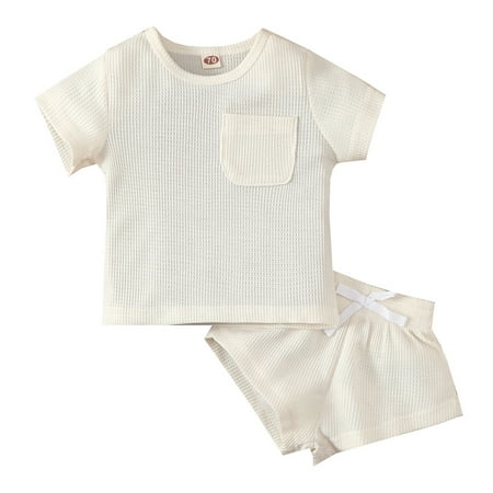2PCS Newborn Baby Girls Boys Waffle Knitted Short Sleeve Tshirt Shorts Summer Outfits
2PCS Newborn Baby Girls Boys Waffle Knitted Short Sleeve Tshirt Shorts Summer Outfits